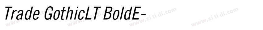 Trade GothicLT BoldE字体转换